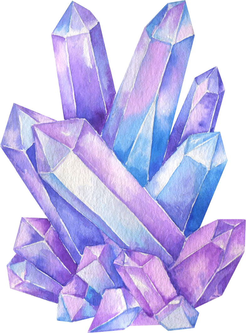 watercolor crystals